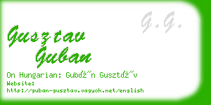 gusztav guban business card